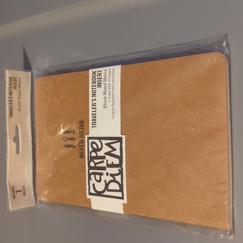 Carpe Diem Traveler’s Notebook insert Recycled Silk Linen Paper